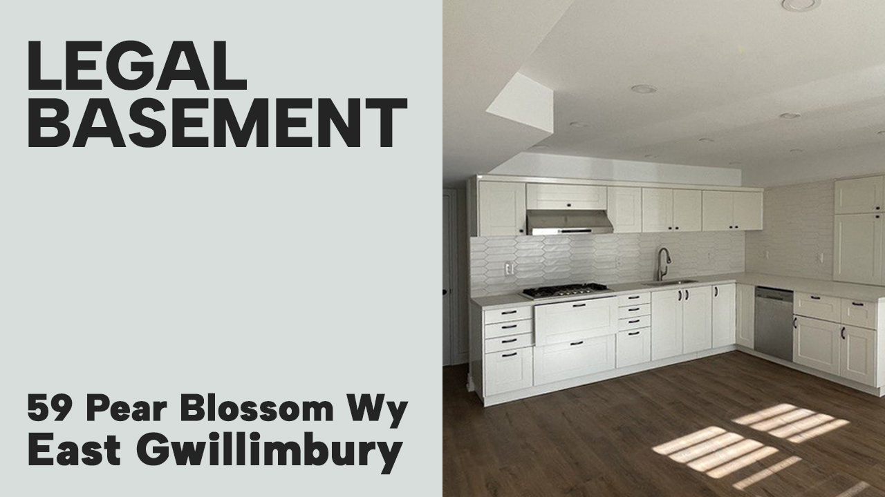 Legal Basement – 59 Pear Blossom Wy, East Gwillimbury
