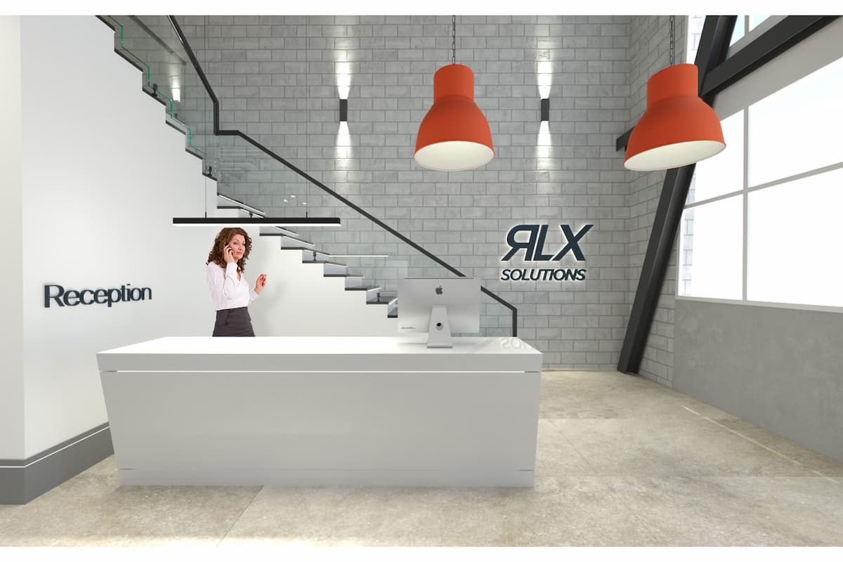 3D reception render – Aurora mezzanine design