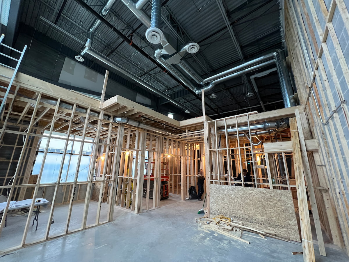 HVAC and interior framing in Aurora commercial project