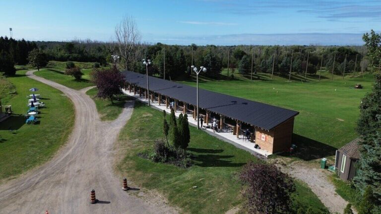 Golf Driving Range Structure Design and Permit After Showing Framing Roofing, and Lighting