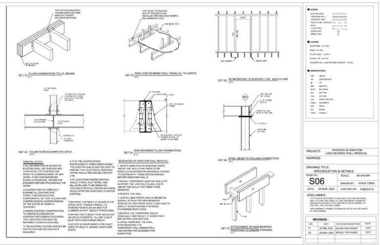 Permit Drawings for Interior Renovation in Toronto