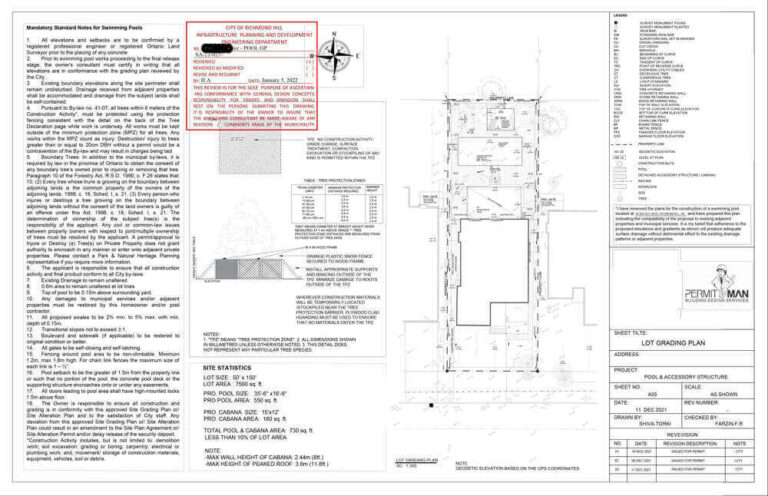 Pool And Gazebo Lot Grading-Plan