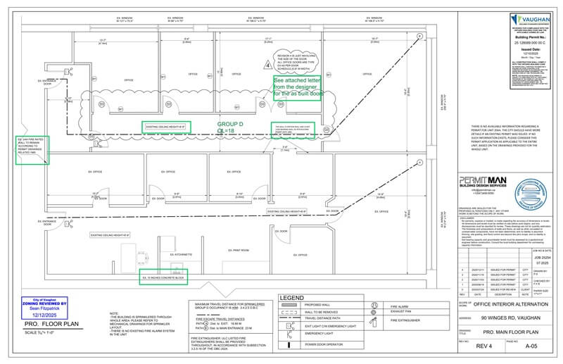 Vaughn Change of use Drawings Snapshot
